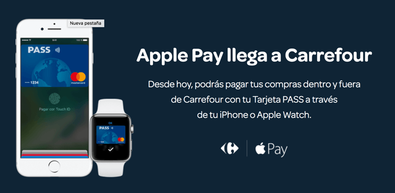 Opinión utilizar apple pay tarjeta Carrefour